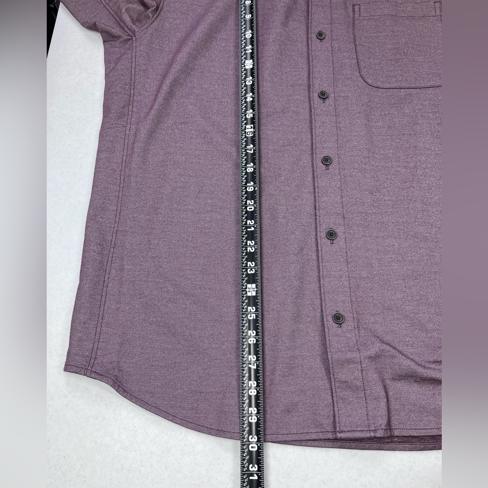 Ascend Men’s Short Sleeve Performance Button Down Shirt. Huckleberry. Large. - Picture 5 of 9